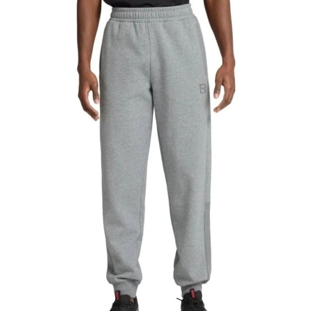 Puma Men's L Gray Fleece Joggers N0233